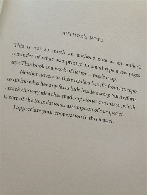 An Open Book With Writing On It And The Words Authors Note Written In