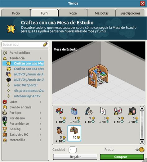 Ya Disponible El Furni De Crafteo Mesa De Estudio Y Sus Ingredientes