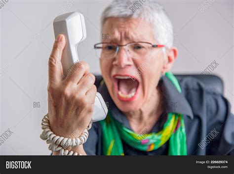 Angry Enraged Senior Image And Photo Free Trial Bigstock