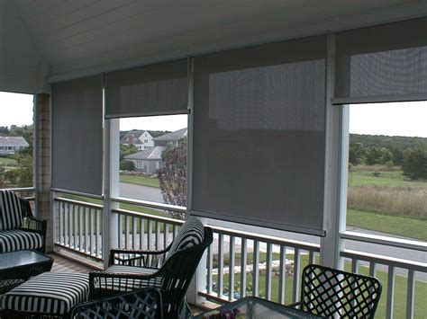 Designed for the extreme heat and uv rays common in the arizona desert, tucson rolling shutters & screens provide cooling shade and light limitations for the inside of your house. Solar Shades | Porch shades, Porch design, Screened in porch