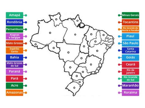 Estados Do Brasil Labelled Diagram