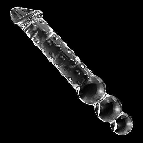 Glass Realistic Dildo 116 Inch G Spot Penis Double Ended