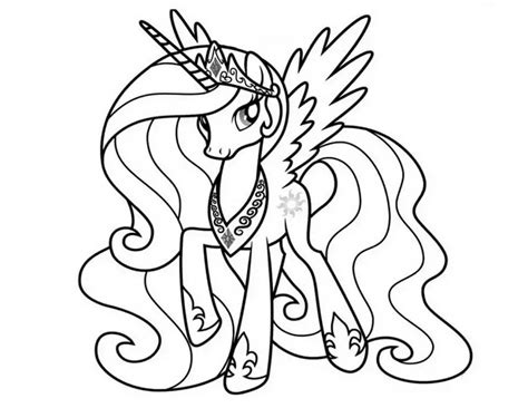 Lovely Princess Celestia Coloring Page Free Printable Coloring Pages