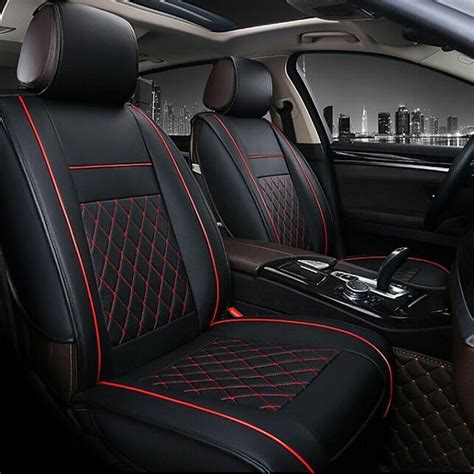 Red And Black Leather Seat Covers Velcromag