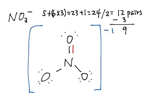 How To Draw The Lewis Structure Of No3 Nitrate Ion