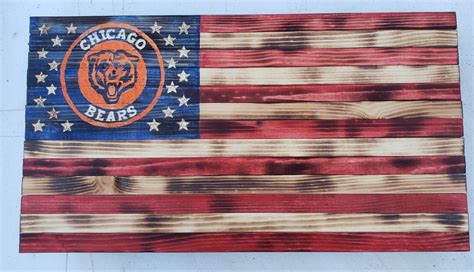 Chicago Bears American Flag Country Flags Harley Davidson Art Art