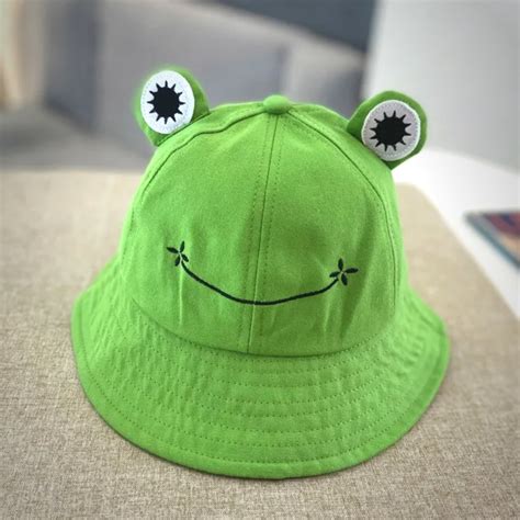 Cute Frog Casual Bucket Hat 6 Colorsfrog Bucket Hatcotton Etsy