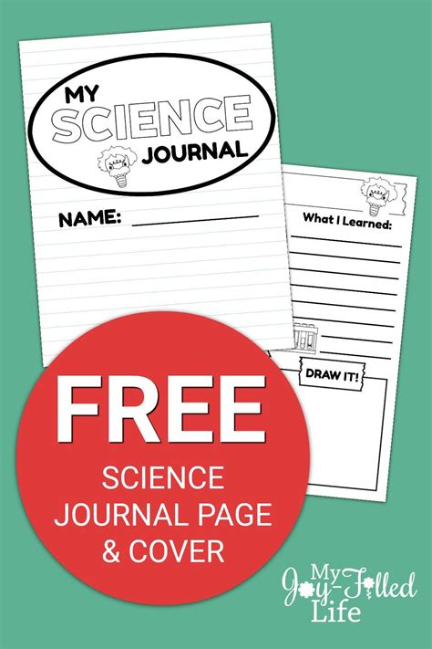 Free Science Journal Printables Science Journal Template Science