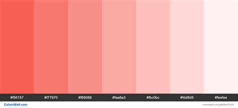 Pink Colors Palette F56157 F77970 F89089 Colorswall
