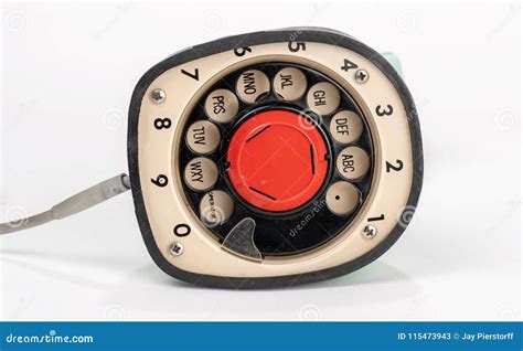 Bottom Dialer Of Old Retro Telephone One Piece Rotary Dial On Bottom