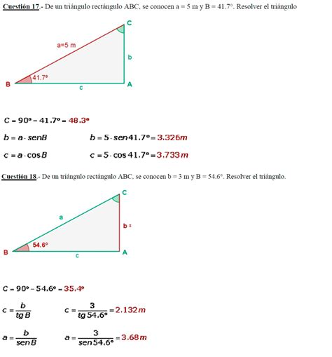 Ejercicios De Trigonometria Para Clase Triangulo Trigonometria Images