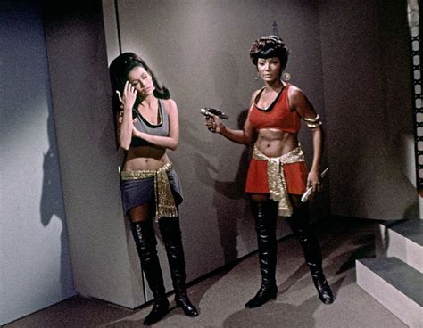 A Fun Pose With Lieutenant Uhura Holding At Phaser Point Marlena Moreau