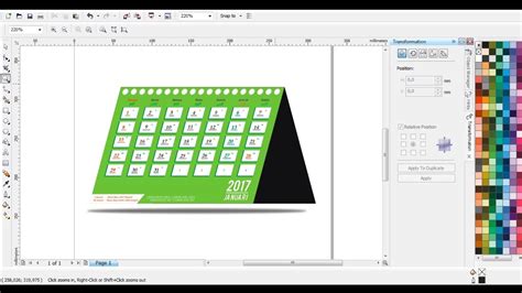 Cara Membuat Kalender Meja Dengan Coreldraw Belajar Coreldraw Youtube