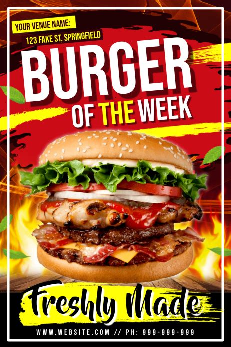 Burger Poster Template Postermywall