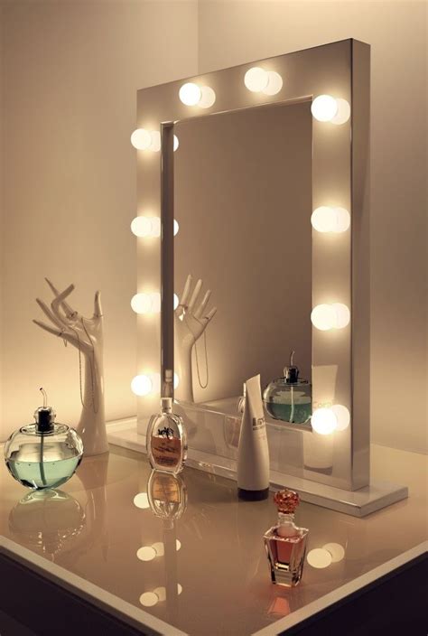 6) thread rope light and attach around the frame of the mirror. Astounding Vanity Table With Lights | Diy vanity mirror, Lights around mirror, Makeup mirror ...