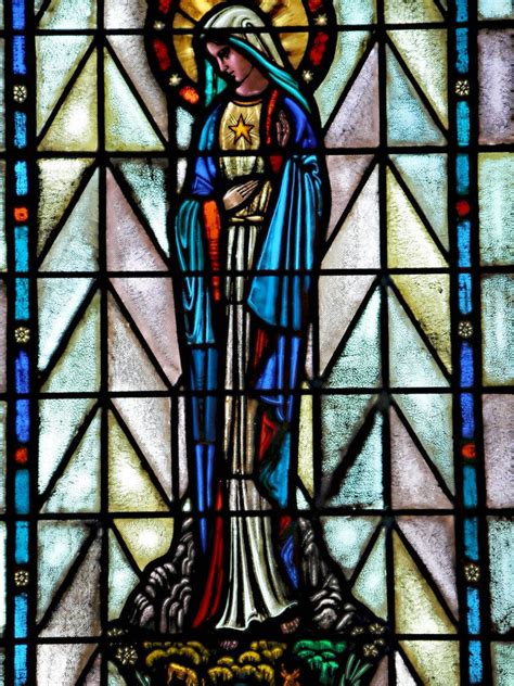 Virgin Mary Virgin Mary Stained Glass Mosaic Stained Glass Windows