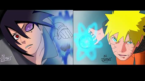 Speed Draw Naruto Vs Sasuke The Last Battle Naruto Ibis Paint X Youtube