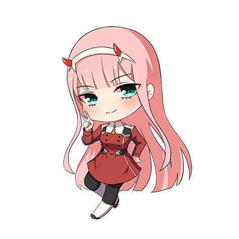 Anime Girl Zero Two Png Pic Png Mart