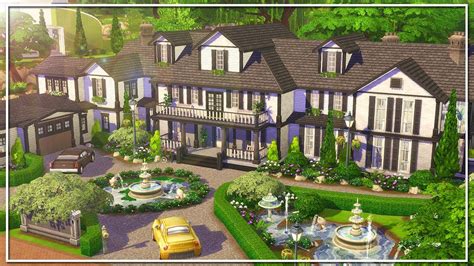 Colonial Mansion The Sims 4 Speed Build No Cc Youtube
