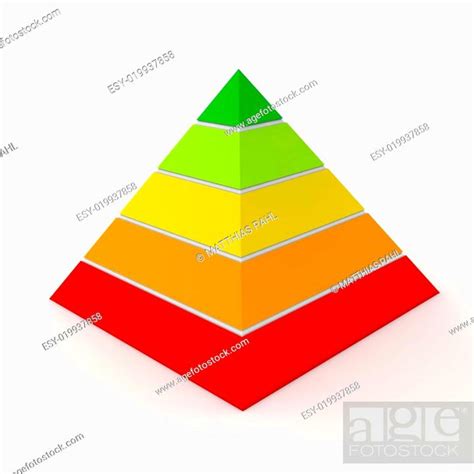 Multicolour Pyramid Chart Five Levels Stock Photo Picture And Low