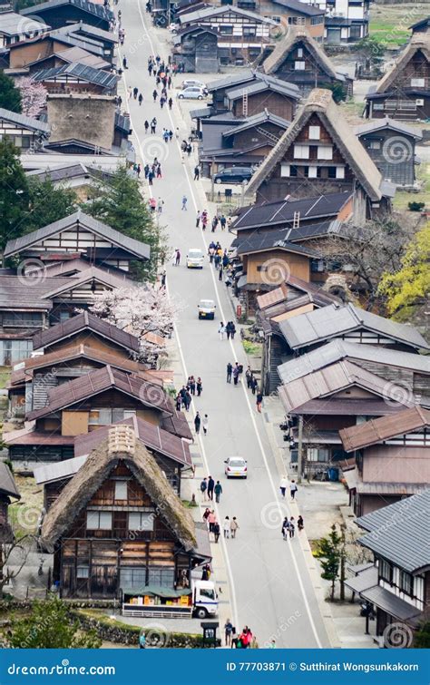 Main Street Of Shirakawa Go Village Japan Stock Image Image Of World