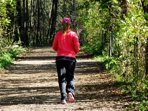 무료 이미지 자연 보행 소녀 여자 꼬리 달리는 운영 휴양 조깅하는 사람 여가 스포츠 삼림지 떨어져