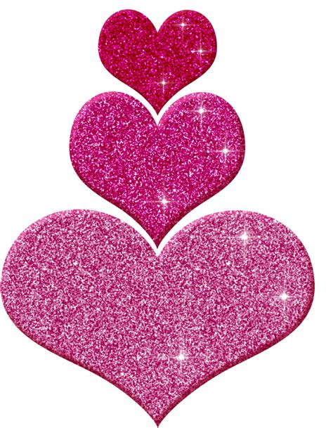 Pink Glitter Hearts Clipart Png Download Full Size Clipart