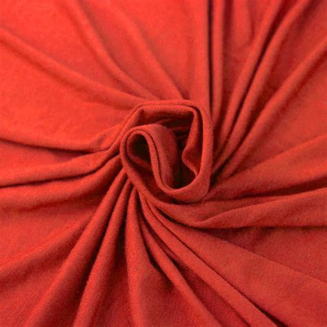Red Scarlet Heavyweight Rayon Spandex Jersey Knit Fabric