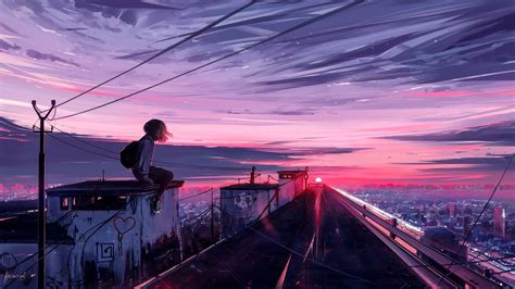 Change chrome browser new tab with hd cool wallpapers & backgrounds. Purple Sunset Anime Wallpapers - Wallpaper Cave