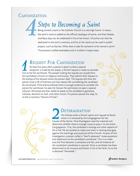 Canonization 4 Steps To Becoming A Saint