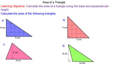 Area Of Triangles Mr