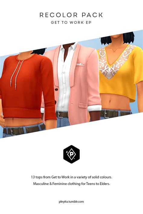 Get To Work Recolor Pack Maxis Match Sims 4 Clothing Sims 4 Toddler