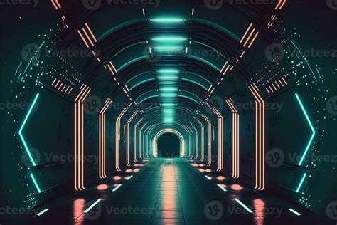 Ciencia Ficción Ciber Futurista Vacío Generativo Ai Túnel Antecedentes