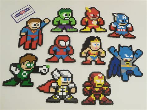 Free Perler Bead Patterns Perler Bead Super Hero Magnets Perler