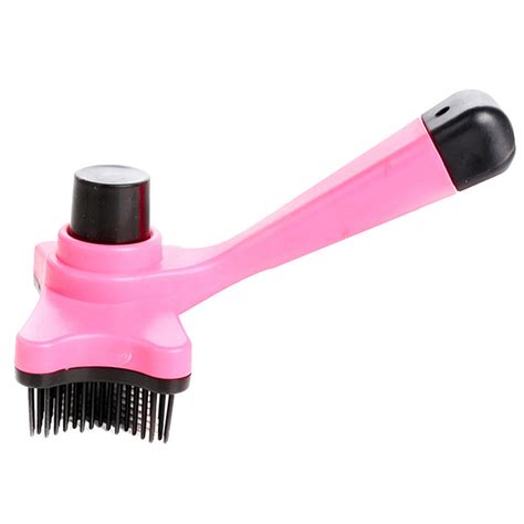Self Cleaning Dog Hair Brush With Plastic Needle Dog Brushes Qbleev