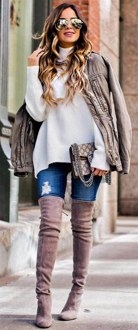 Trendy Over The Knee Boots For Winter And Fall Outfits 45