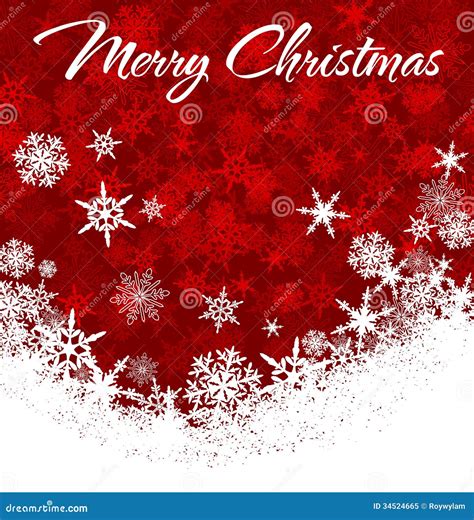 Snowflakes Merry Christmas Card Royalty Free Stock Photo Image 34524665