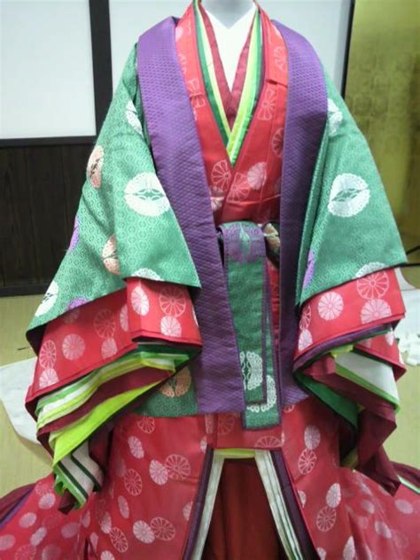 Junihitoe Heian Kimono Japanese Outfits Kimono Color