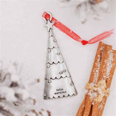 Scalloped Christmas Tree Ornament Pewter By Lisa Leonard Designs