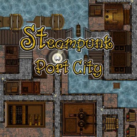 Steampunk Rpg City Map It Is A Mix Of Lace Wood And Metal All Packed