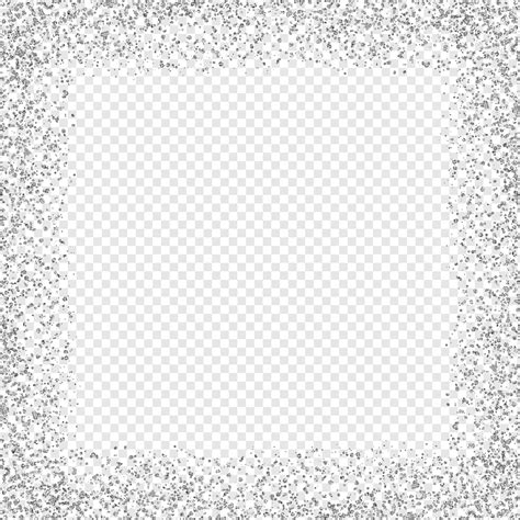Silver Frame Silver Sequins Glitter Material Platinum Creative Png