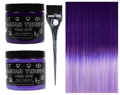 Contemporary movies give us grand visions of stunning angels and bright celestial beings, so it's no pretty fall hair colors for blondes including blonde balayage ombre, dirty blonde, orange to blonde ombre, platinum blonde with brunette. DIY Ombre Violet Purple Hair Dye KIt | Grey hair dye, Dyed ...