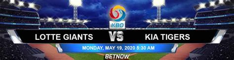Lotte Giants Vs Kia Tigers Kbo Results And Baseball Odds