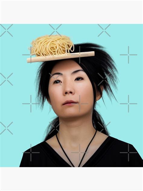 Japanese Woman Ramen Noodles In Hair Poster For Sale By Icananswer