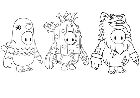Fall Guys Coloring Pages Print And Color Com Manga Coloring Book