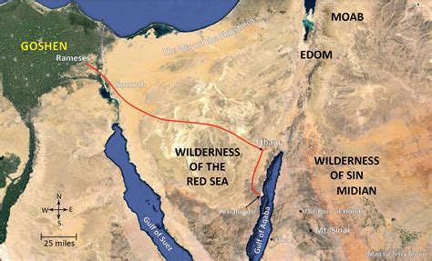 Bible Map Of Exodus Journey