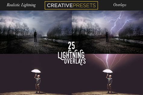 25 Realistic Lightning Overlays Custom Designed Textures Creative