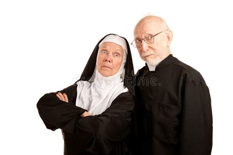 Funny Priest And Nun Stock Image Image Of Humor Severe