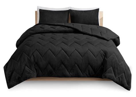 Olliix By Intelligent Design Kai Black King Quilted Reversible