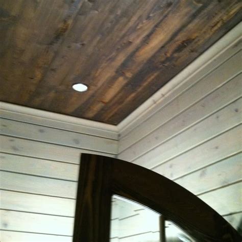 Find over 100+ of the best free wood ceiling images. Stained ceiling wood plank walls | Ideas For My Dream Home ...